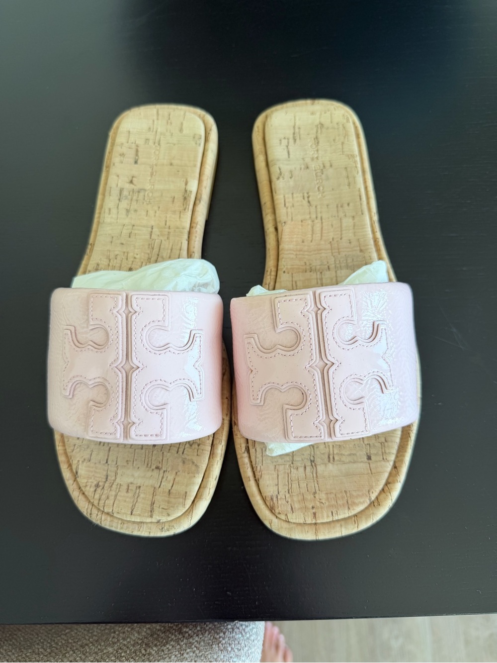 Tory Burch Pink Cork Slide Mules